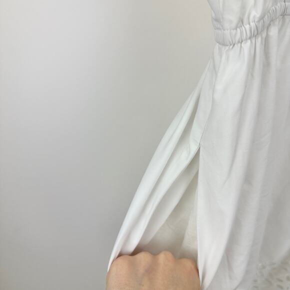 Madewell Embroidered Tank Midi Dress White Poplin Cottagecore Pockets US 2 NWT - Picture 13 of 15
